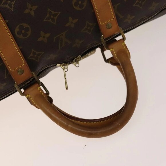 LOUIS VUITTON Monogram Keepall Bandouliere 55 Boston Bag M41414 LV Auth 134849 - Picture 8 of 16